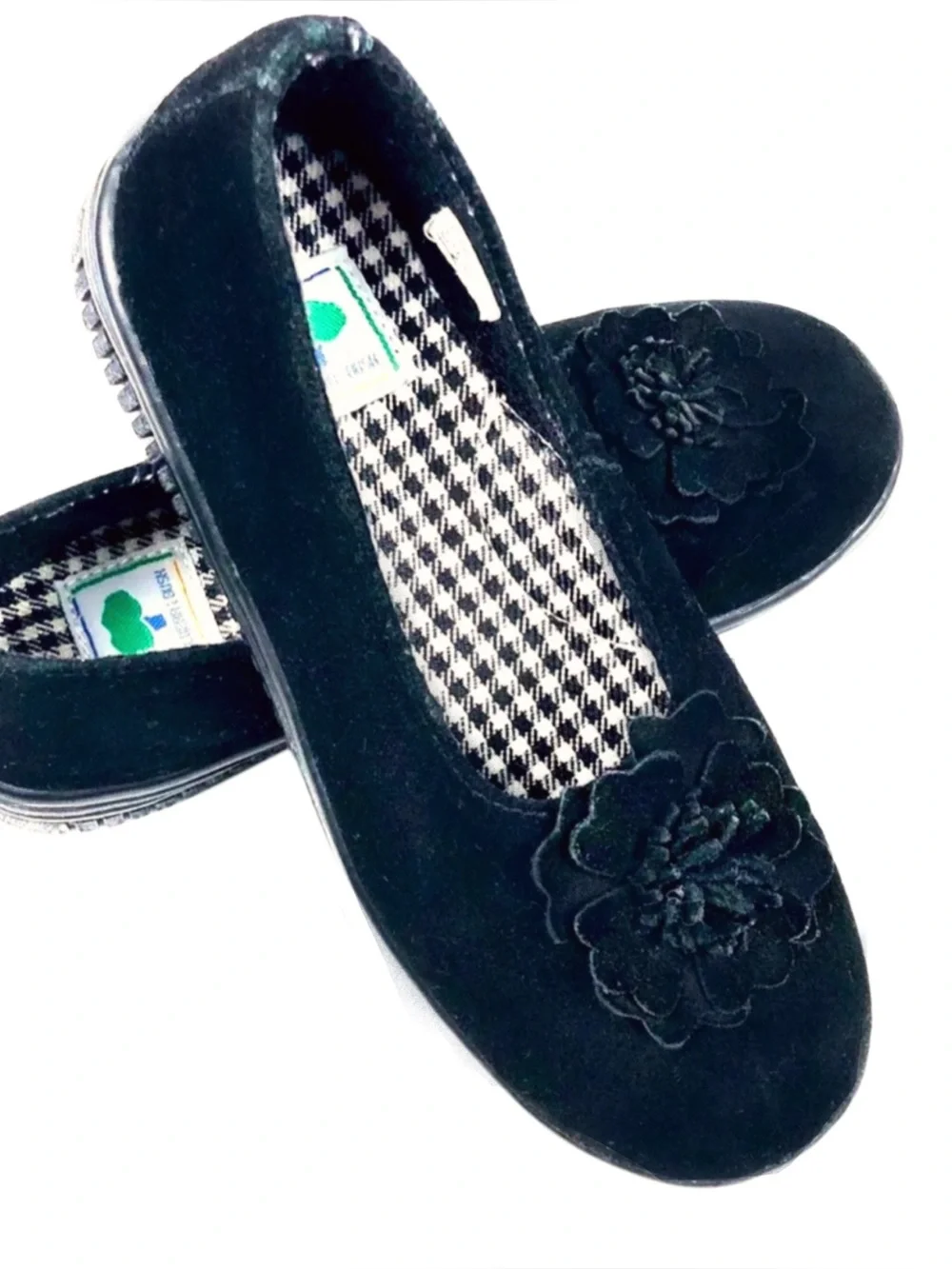 Mulberribush Girls Black Suede Flats Size 2
